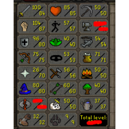 [NO EMAIL SET] - Phosani Starter - Barrows gloves - 1.2k TTL - NO BANS/MARKS