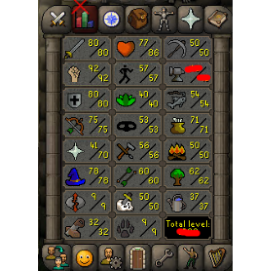 [NO EMAIL SET] - Phosani Starter - Barrows gloves - 1.3k TTL - NO BANS/MARKS - ALL SKILLS DONE FOR PHOSANI